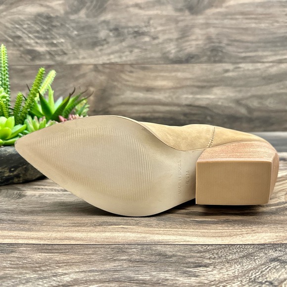 Steve Madden 8.5M Terezza Tan Nubuck Pull On Pointed Toe Western Ankle Bootie - Picture 9 of 12
